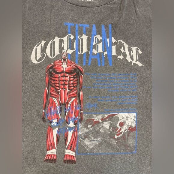 Attack On Titan Colossal Titan Graphic T-shirt Men XL Oversized Short Sleeve - Picture 2 of 5